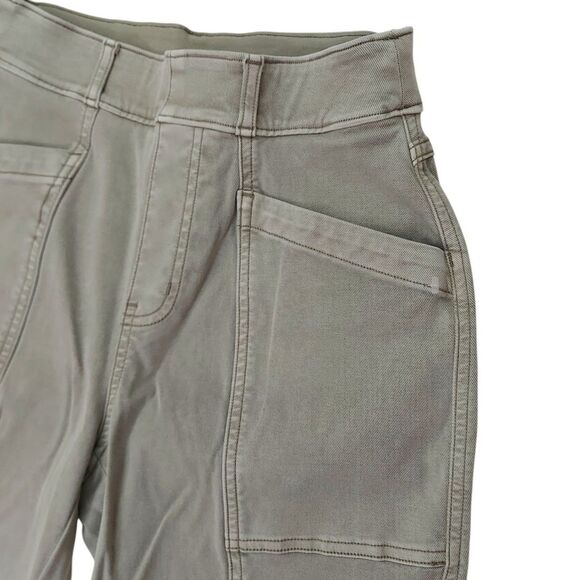 Spanx Pants Womens XS Green Stretch Twill Straight Leg Comfort Pull On Utility - Picture 4 of 11